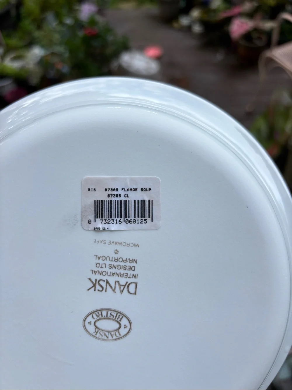 Dansk Christianshavn Blue Ceramic Salad Plate with Blue Band Set of 4